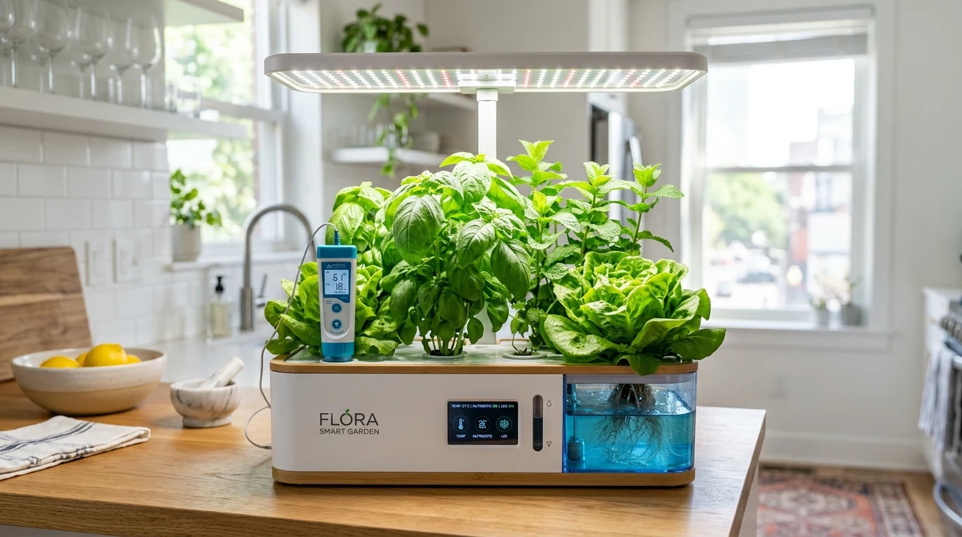 Indoor winter hydroponic setup