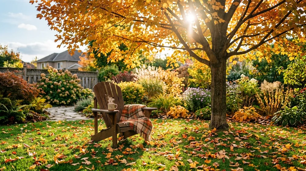 Healthy autumn lawn maintenance and seasonal turf preparation
