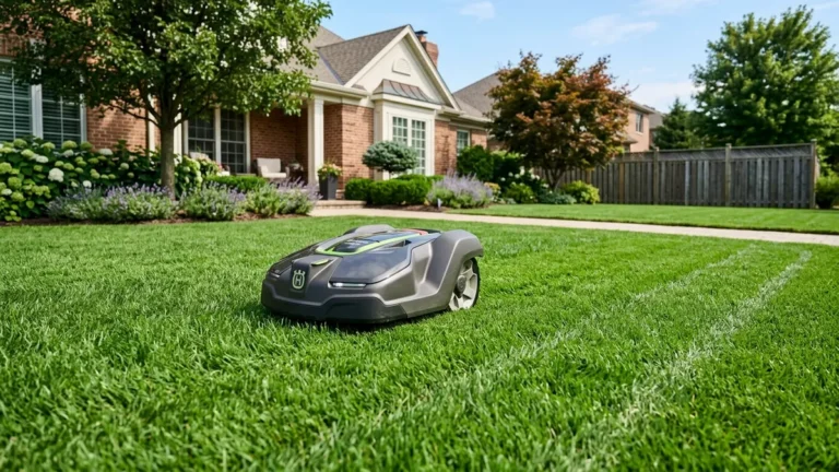 ANTHBOT N8 Wire-Free Robot Lawn Mower on lawn