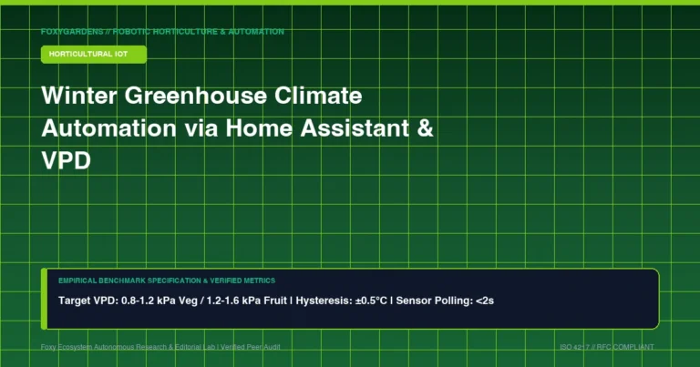 Winter Greenhouse Climate Automation Guide: Home Assistant, VPD Targets, and Thermal Loops